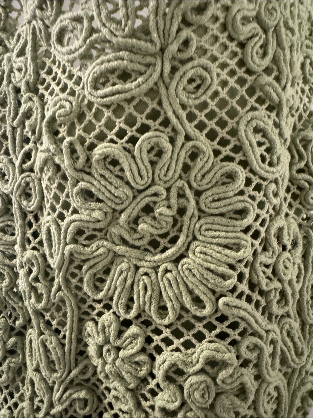 Free People Crochet Tote Bag Sage Green ✨ - Picture 2 of 3